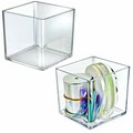 Azar Displays 6'' Deluxe Clear Acrylic Square Cube Bin for Counter, 2PK 556306-GS-2PK